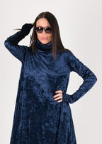 Turtleneck long Velvet Dress Vivian - EUG Fashion