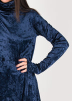 Turtleneck long Velvet Dress Vivian - EUG Fashion
