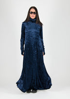 Turtleneck long Velvet Dress Vivian - EUG Fashion