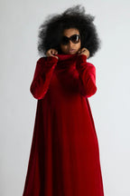 Turtleneck Velvet Dress Vivian - EUG Fashion