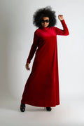 Turtleneck Velvet Dress Vivian - EUG Fashion