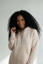 Two pieces Beige Hooded Tracksuit MEGAN - EUG Fashion