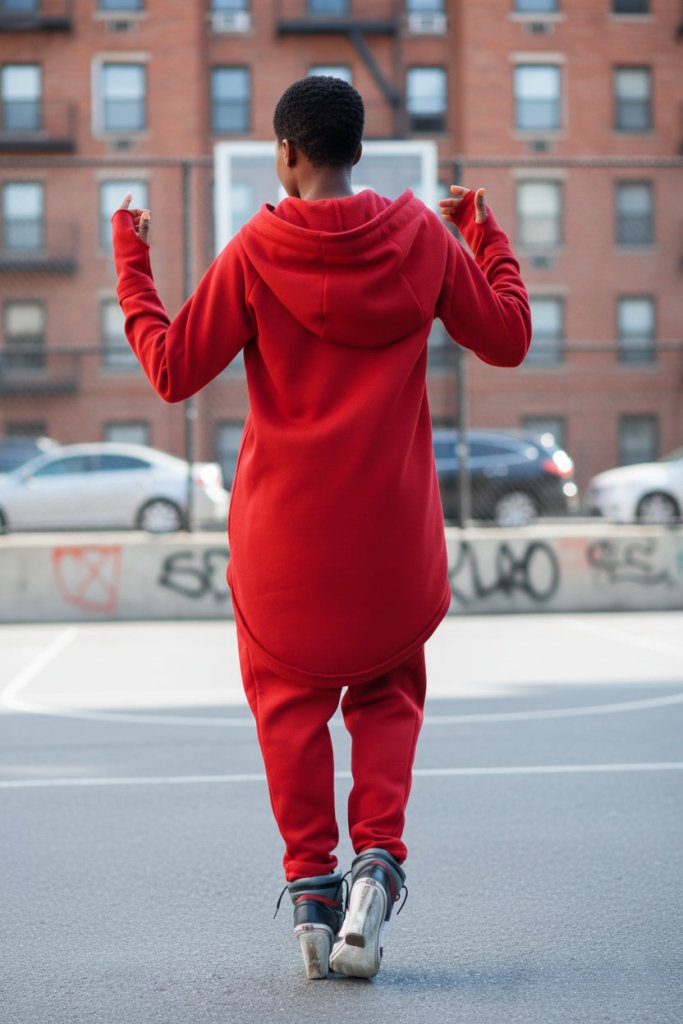 Two pieces Red Hooded Tracksuit MEGAN - EUG Fashion EugFashion 