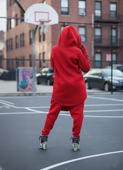 Two pieces Red Hooded Tracksuit MEGAN - EUG Fashion EugFashion 