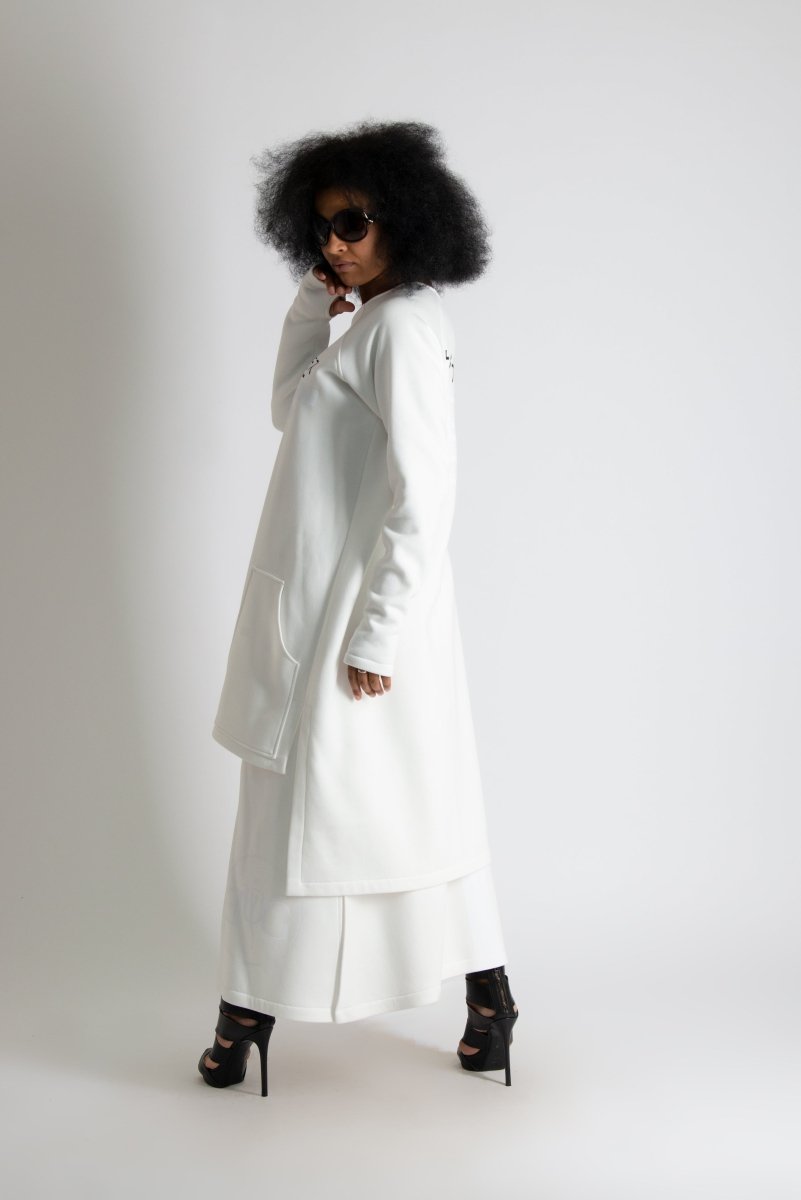 Two pieces set Outfit in white DENIS - EUG Fashion