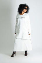 Two pieces set Outfit in white DENIS - EUG Fashion