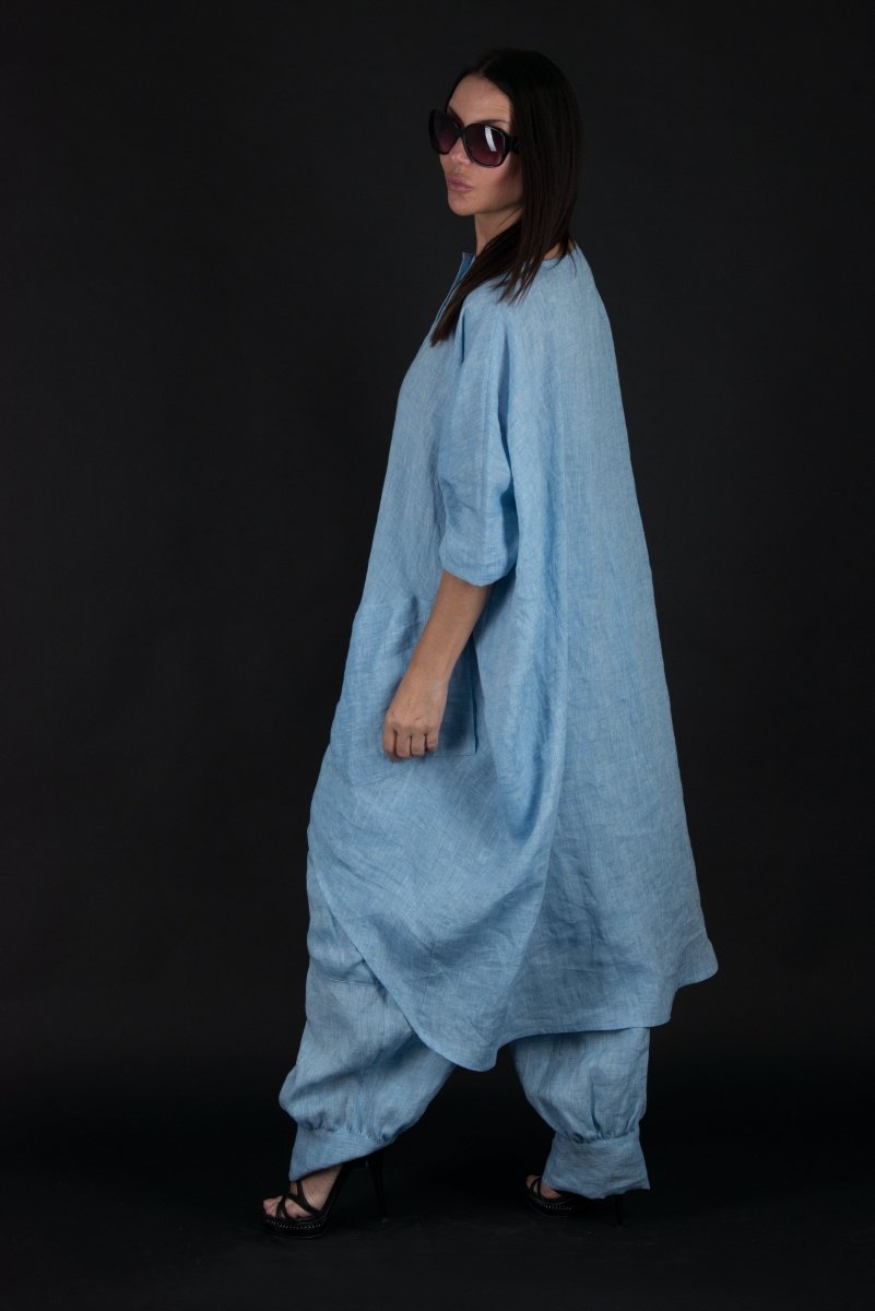 Two Pieces Wide Linen Set ALISON - EUG Fashion