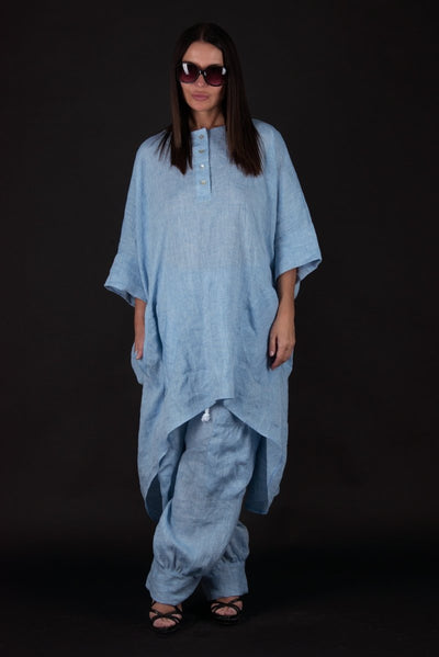 Two Pieces Wide Linen Set ALISON - EUG Fashion EugFashion 