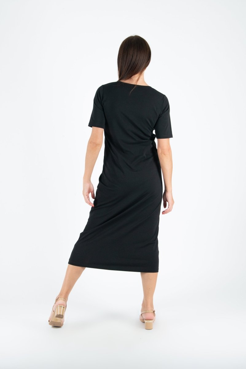 V Neck Jersey Dress KRISTA - EUG Fashion