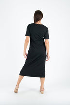 V Neck Jersey Dress KRISTA - EUG Fashion