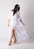 White Cotton Dress VENERA - EUG Fashion