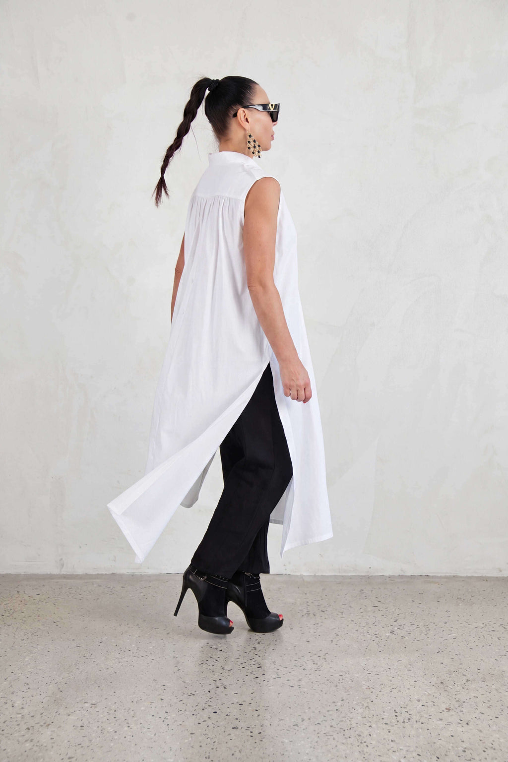 Long cotton shirt  - EUG fashion #white