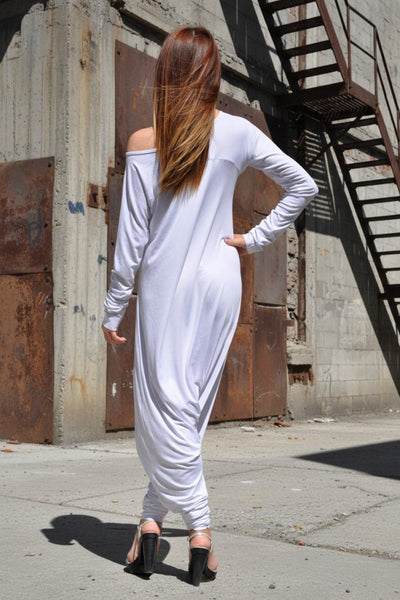 White Harem Jumpsuit MARLA - EUG Fashion EugFashion 