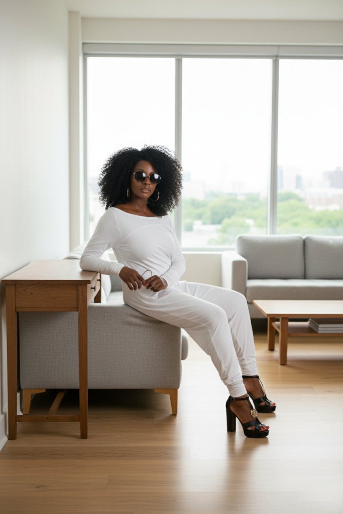 White Harem Jumpsuit MARLA - EUG Fashion
