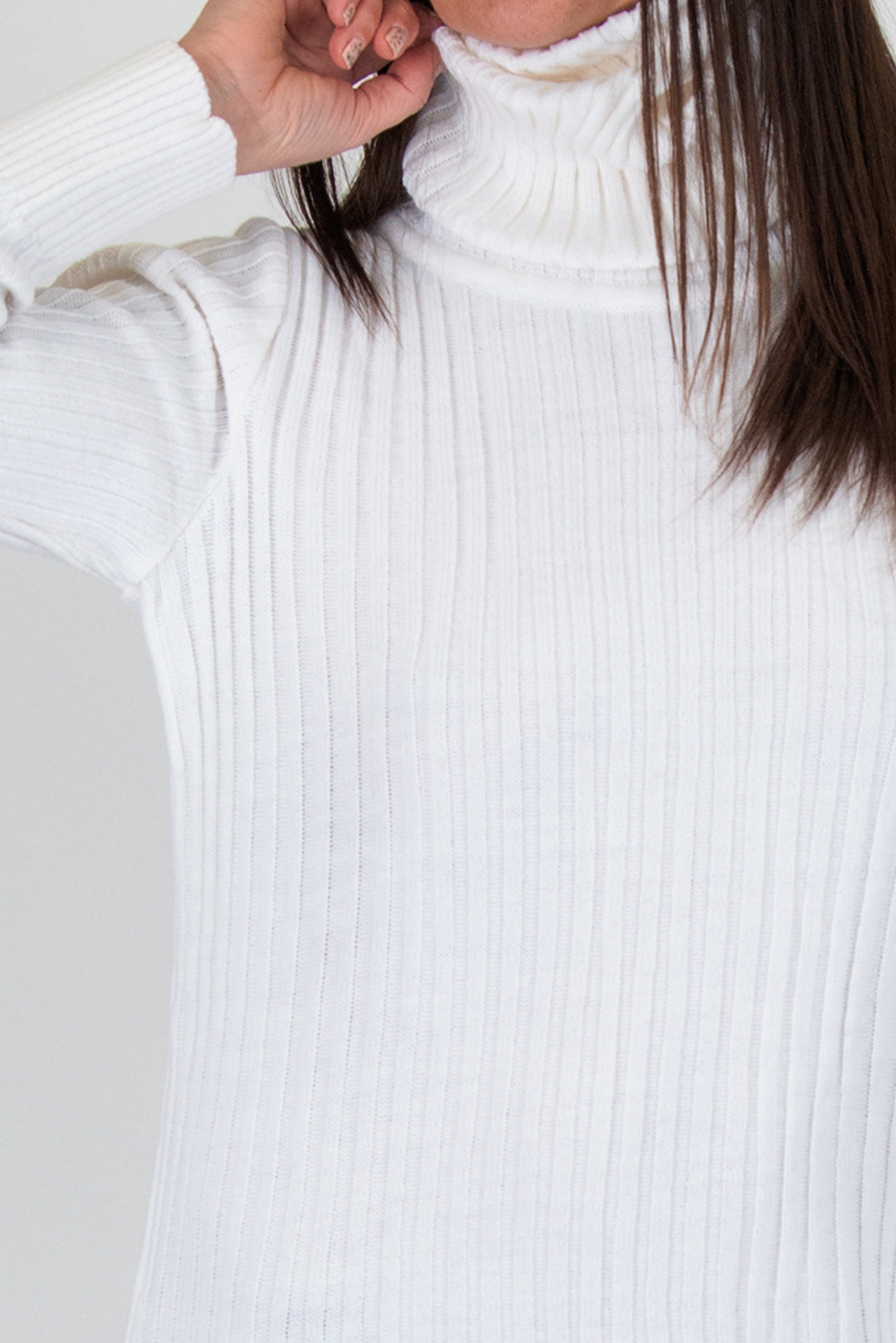White Knitting Dress - Mia - RTS