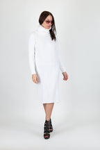 White Knitting dress MIA - EUG Fashion