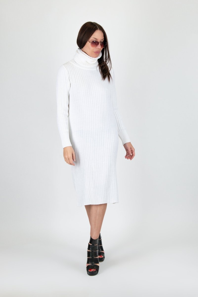 White Knitting dress MIA - EUG Fashion EugFashion 