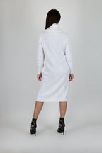 White Knitting dress MIA - EUG Fashion