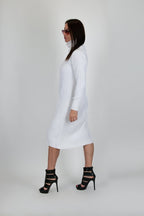 White Knitting dress MIA - EUG Fashion