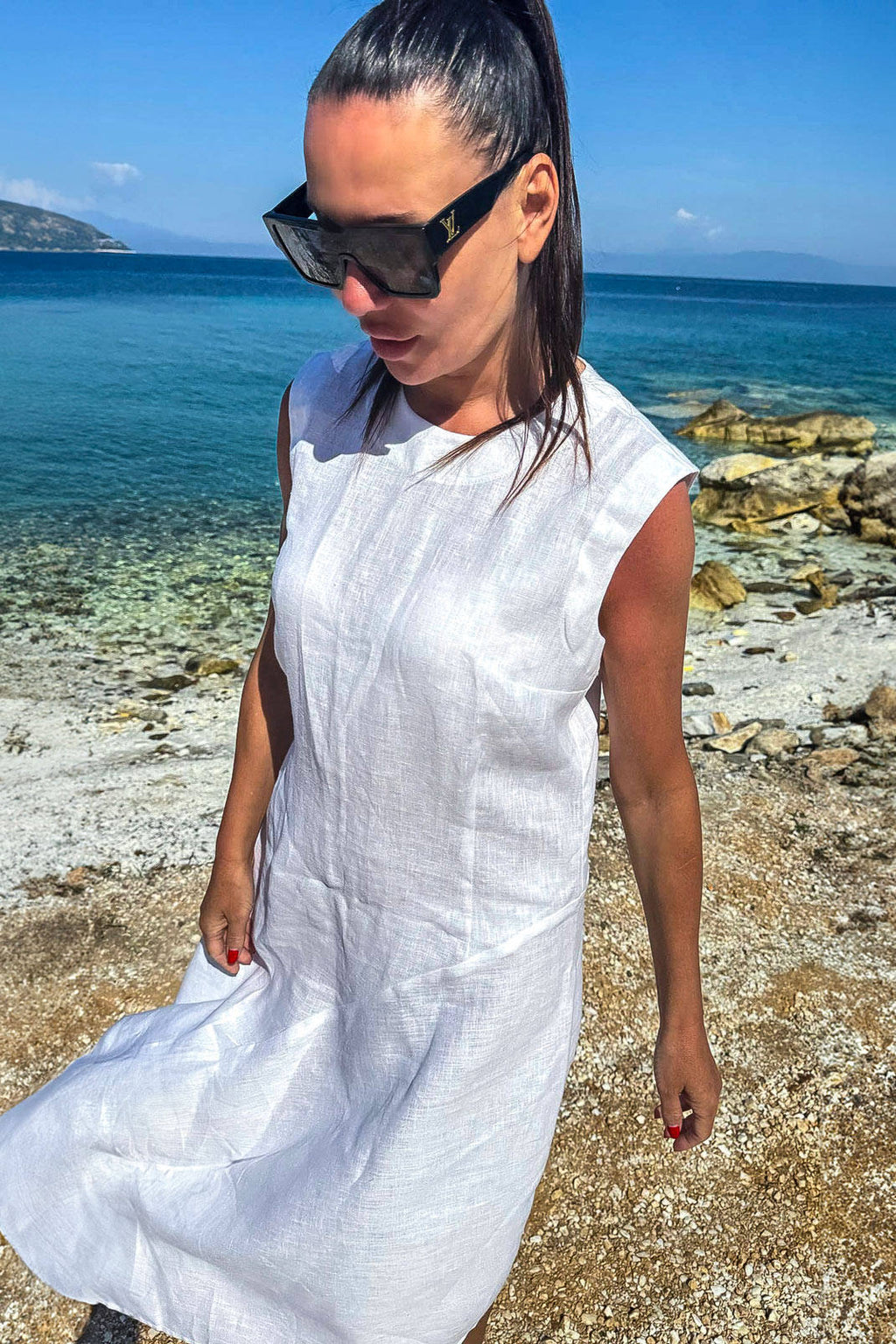 white-linen-dress-EUG fashion #white