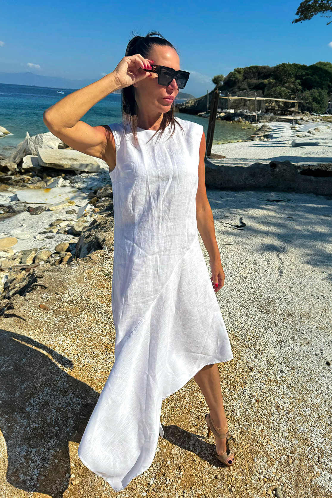 white-linen-dress-EUG fashion #white