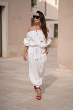 wide white-linen-jumpsuit #white