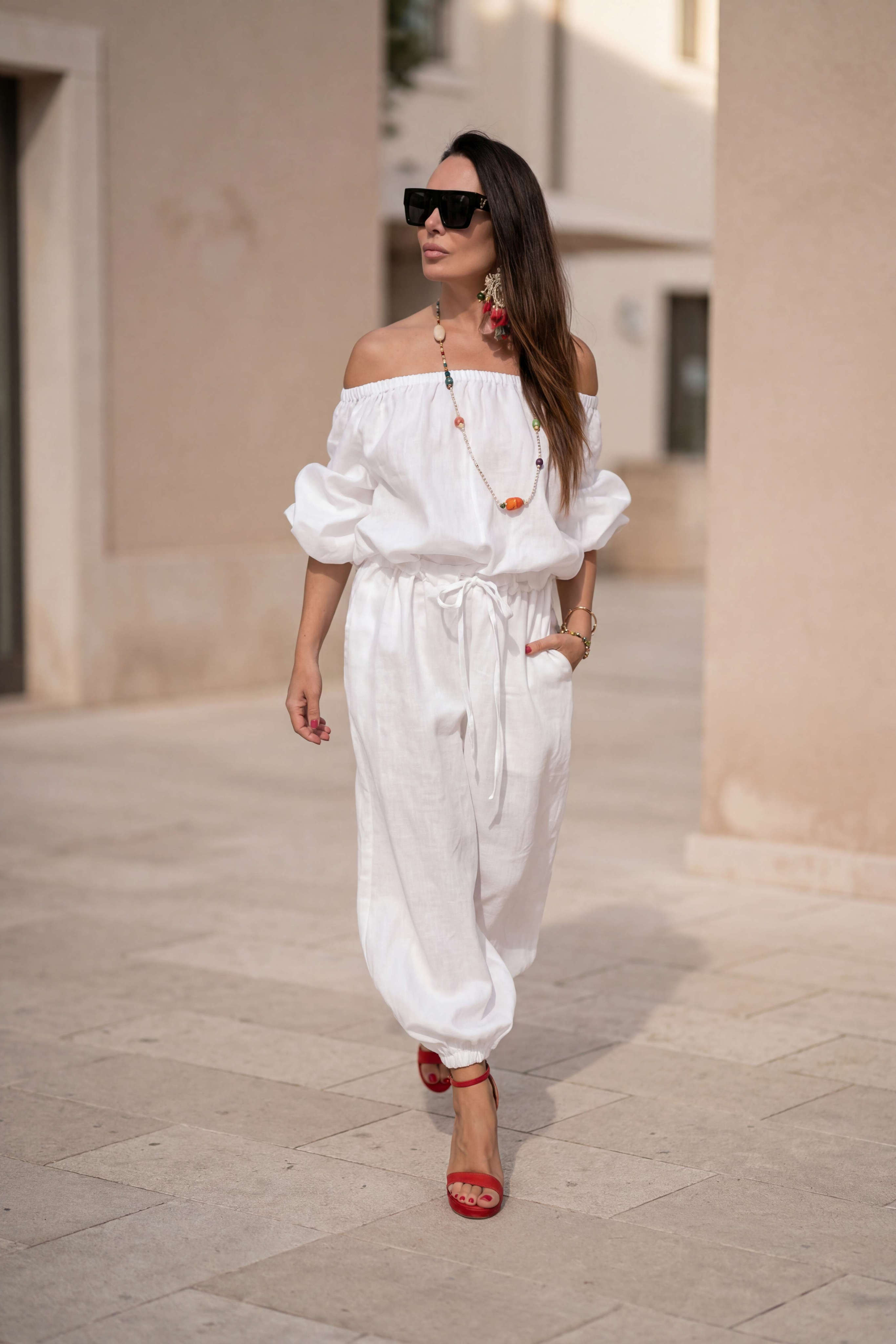 wide white-linen-jumpsuit #white