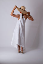 White Linen One Shoulder Dress TIFFANY - EUG Fashion