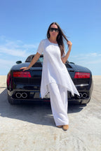White linen top