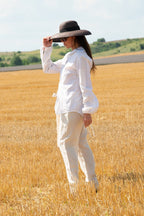 White Linen Shirt JENNA - EUG Fashion