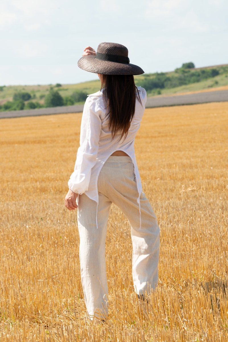 White Linen Shirt JENNA - EUG Fashion EugFashion 