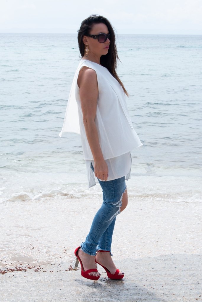 White Linen Tunic ALLA - EUG Fashion