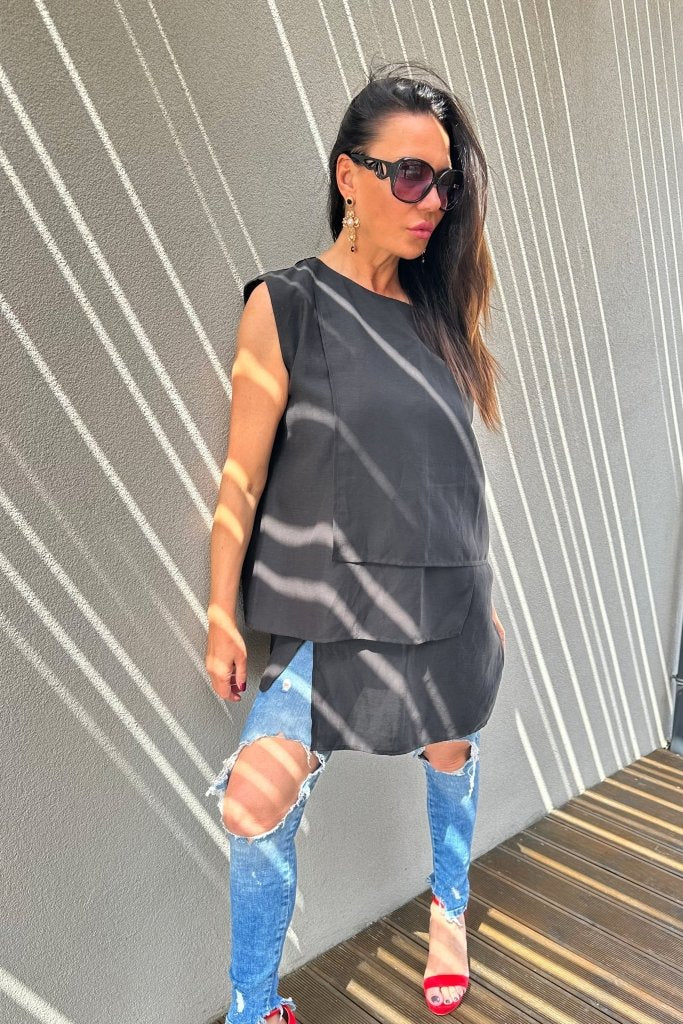 White Linen Tunic ALLA - EUG Fashion