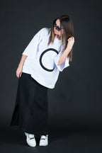 White Loose Tshirt FRIDA - EUG Fashion