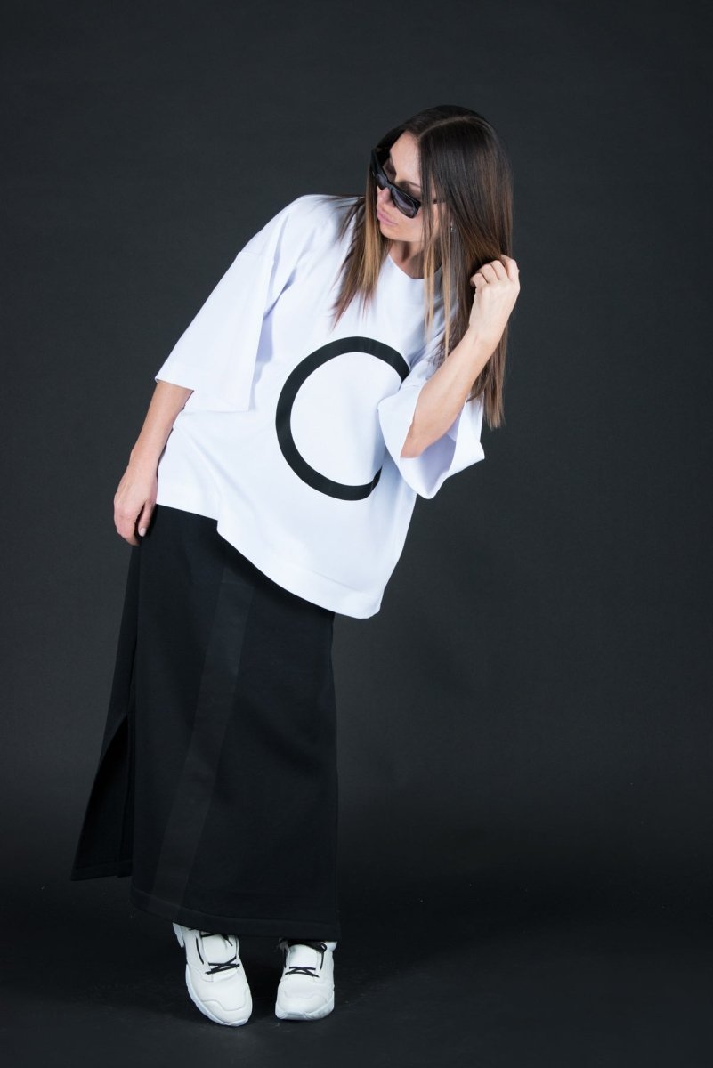 White Loose Tshirt FRIDA - EUG Fashion