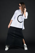 White Loose Tshirt FRIDA - EUG Fashion