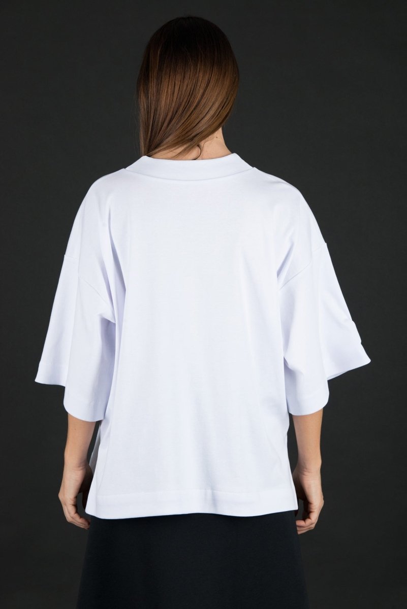 White Loose Tshirt FRIDA - EUG Fashion