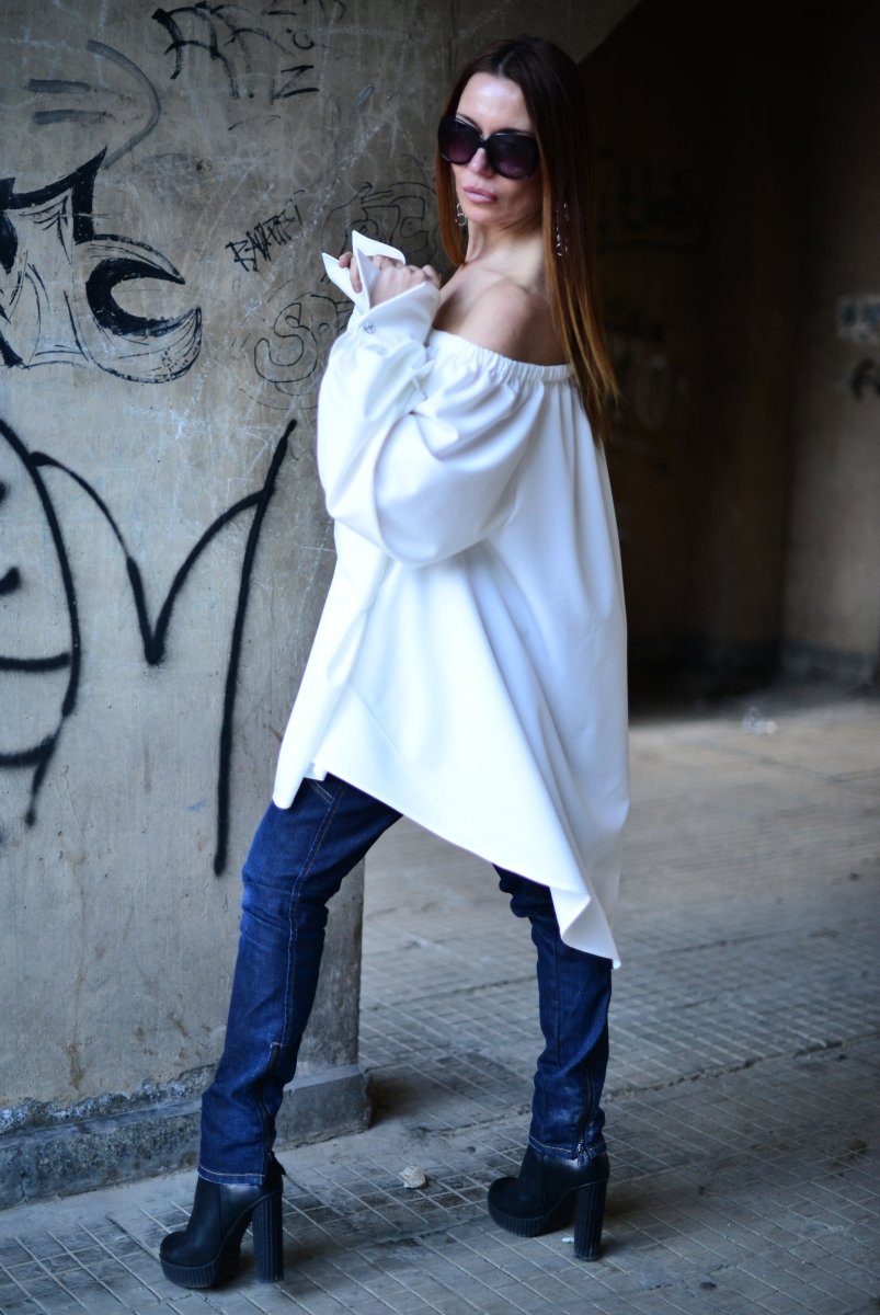 White off shoulder Tunic Felicia - EUG Fashion