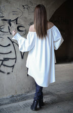 White off shoulder Tunic Felicia - EUG Fashion