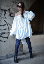 White off shoulder Tunic Felicia - EUG Fashion