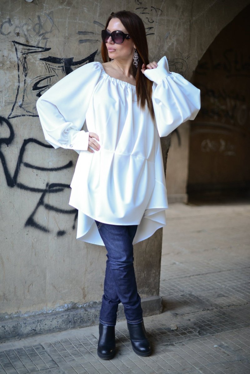 White off shoulder Tunic Felicia - EUG Fashion EugFashion 