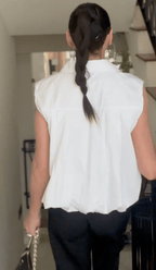 White Short Cotton Shirt SOLL - EUG Fashion