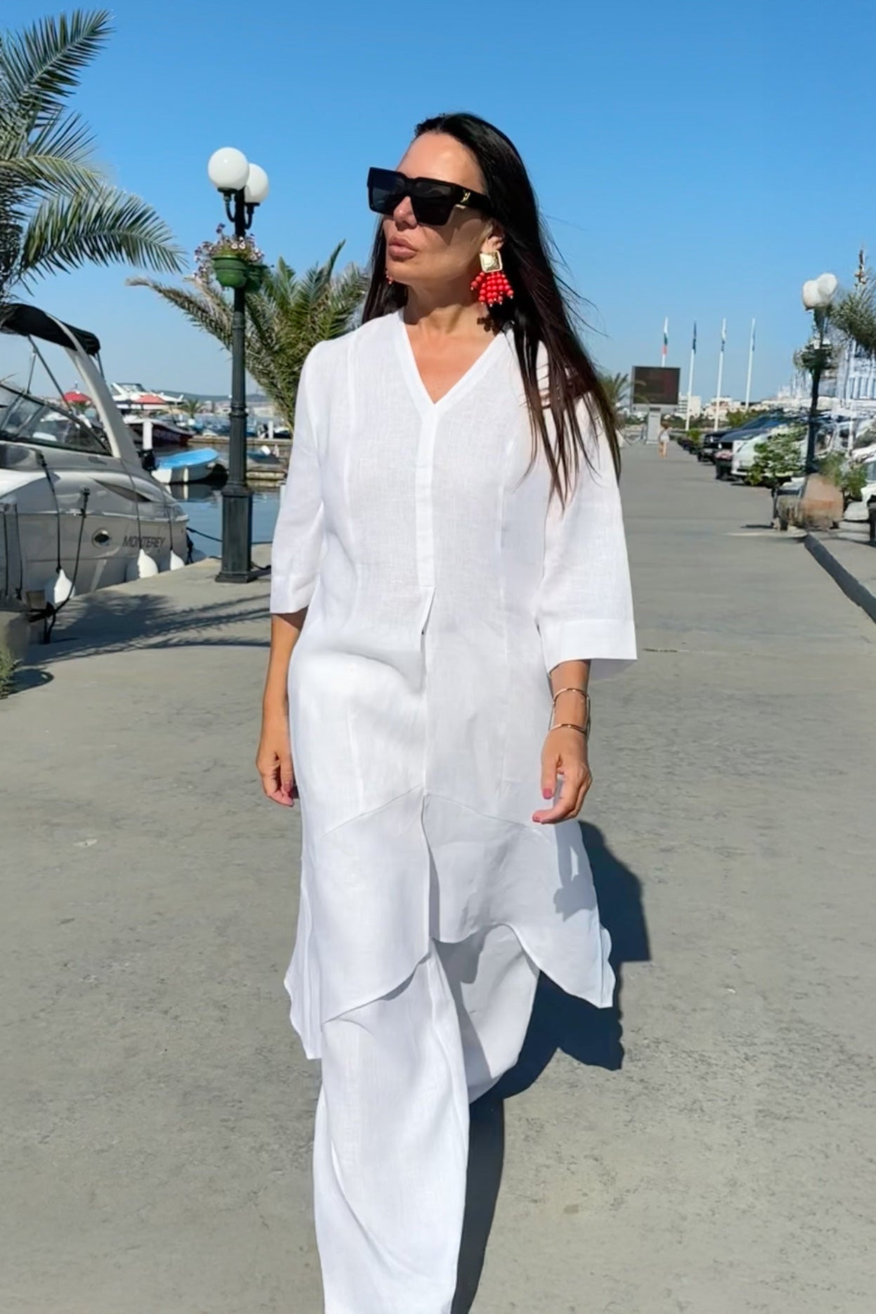 white linen tunic effe