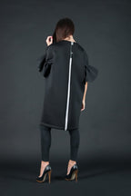 White Winter Neoprene Dress ESTER BF - EUG Fashion