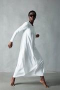 White long cotton dress Benita — EUG Fashion #white