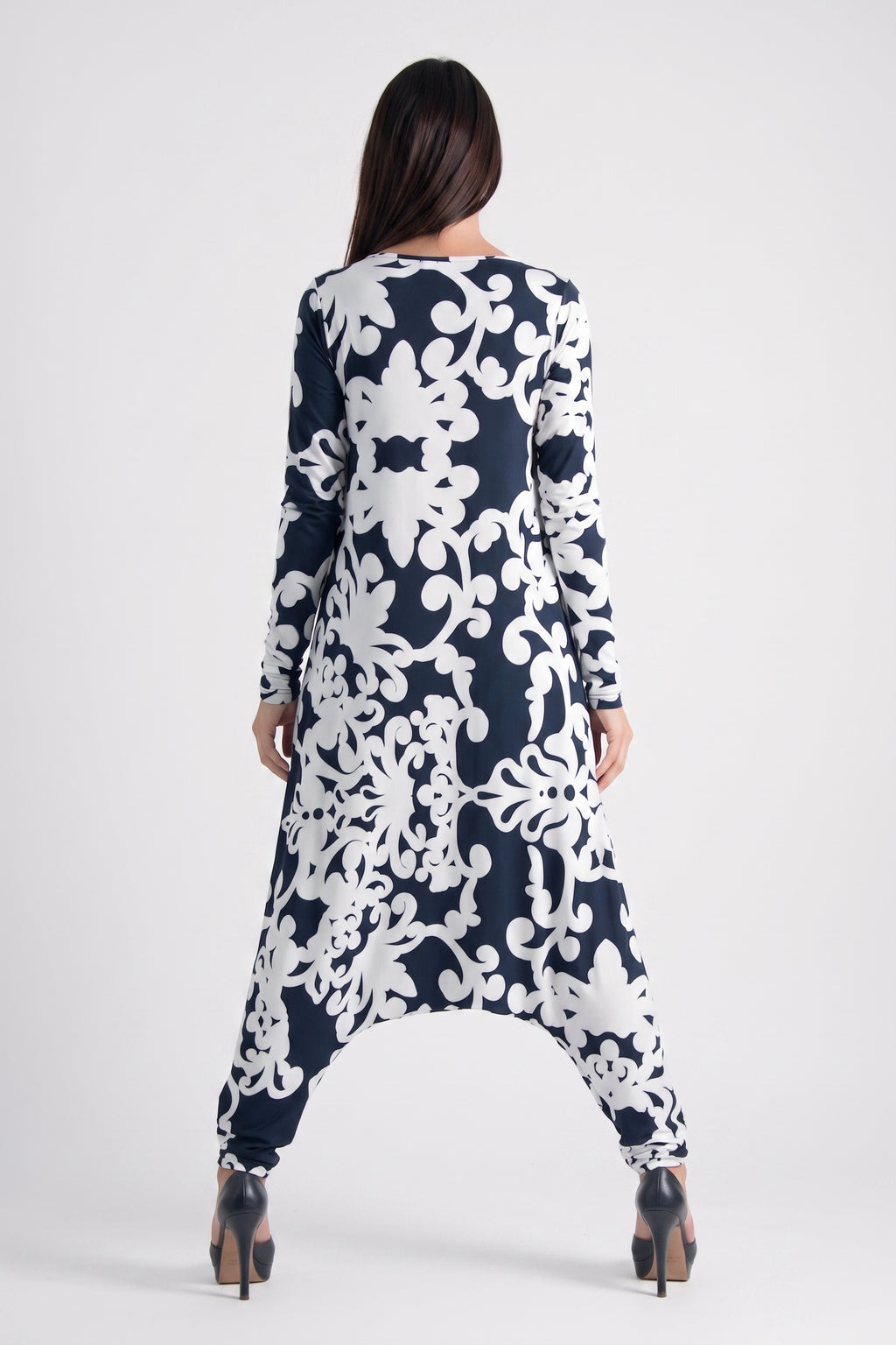 harem jersey jumpsuit #white