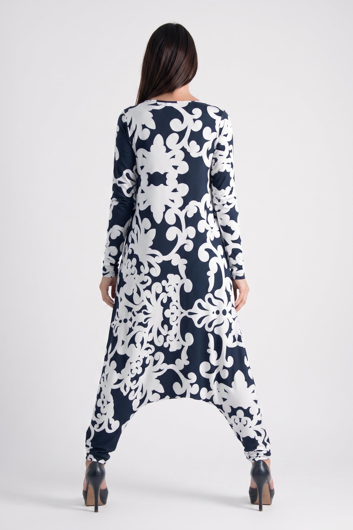 harem jersey jumpsuit #white