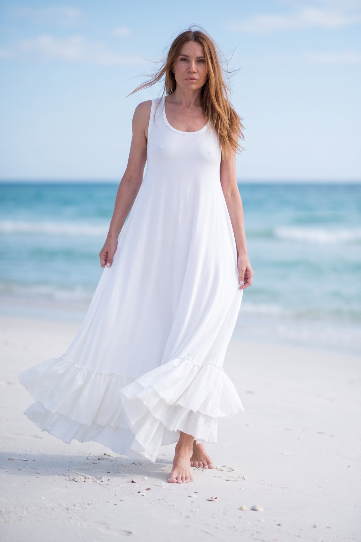 white jersey dress #white
