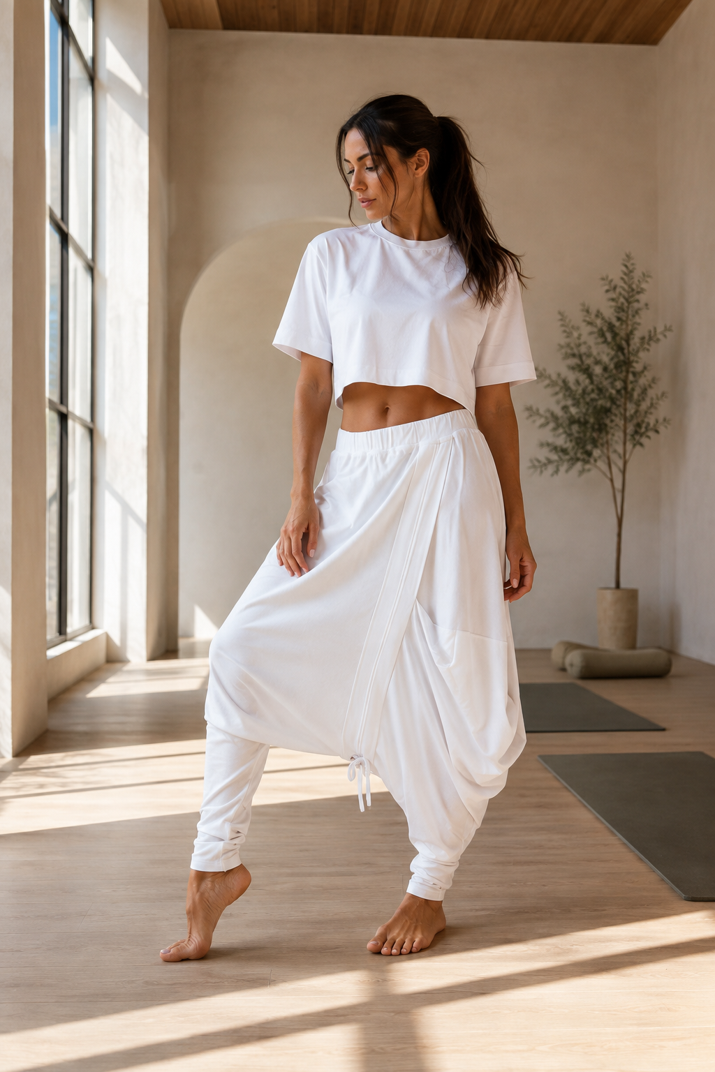 White harem pants Asta — EUG Fashion #white
