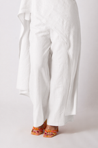 linen long white pants